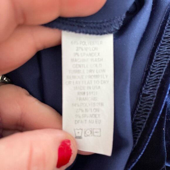 Sno Skins Womens Medium Blue Velvet Off-Shoulder Long-Sleeve Top - Picture 5 of 6